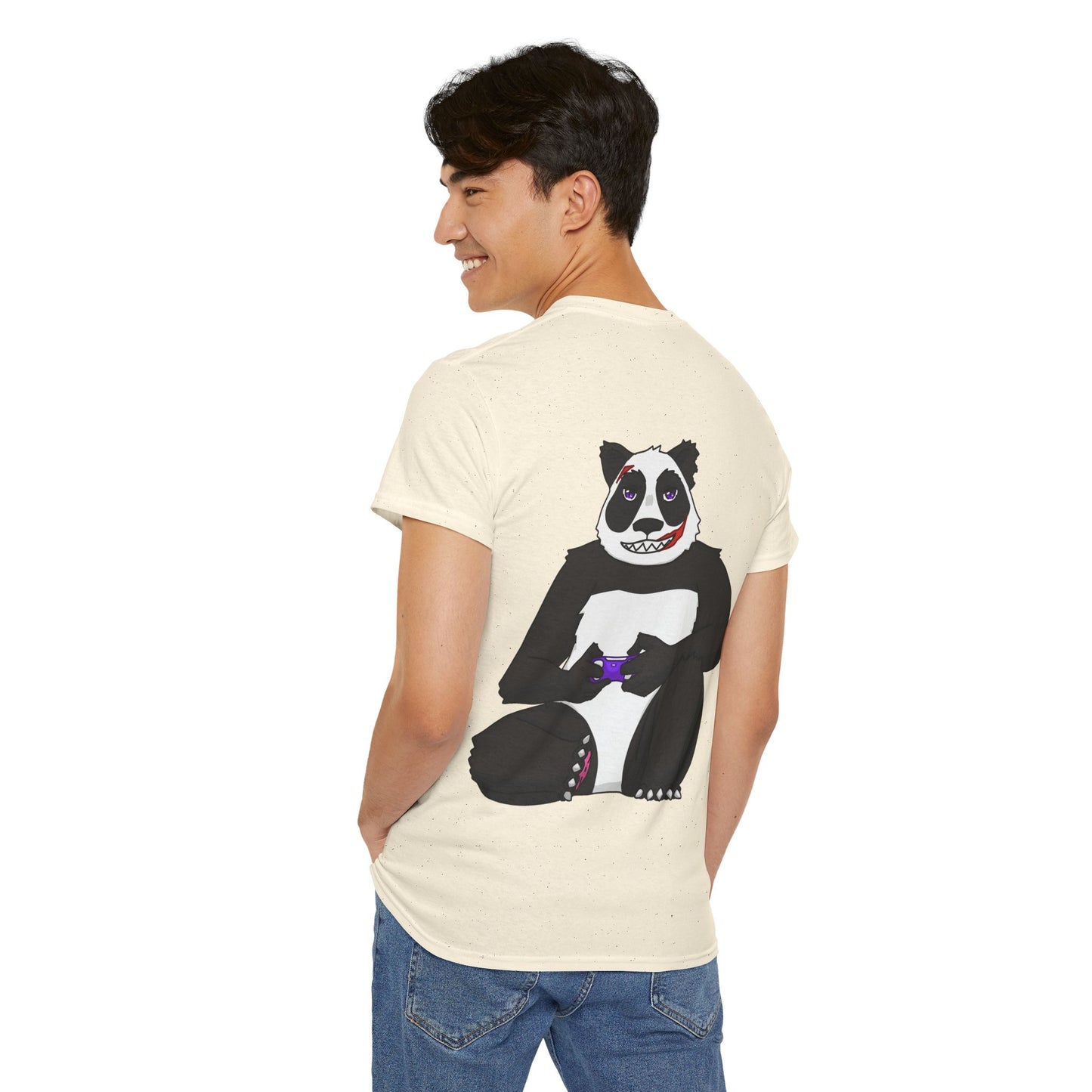 T-shirt Street Panda- Empreinte Noir & panda (unisex)